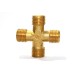Brass Cross Four Way Adapter Male